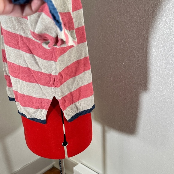 Gudrun Sjoden Red and Cream Striped Linen Sweater - Picture 5 of 11